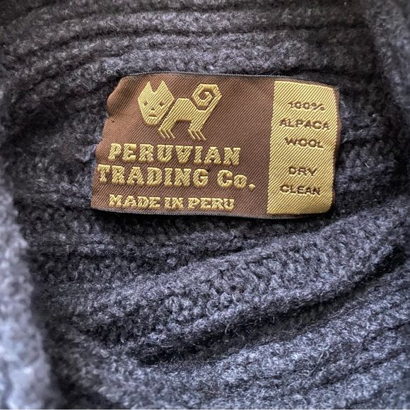 Peruvian Trading Co 100% alpaca wool sweater women’s batwing sleeves dolman - Picture 6 of 11